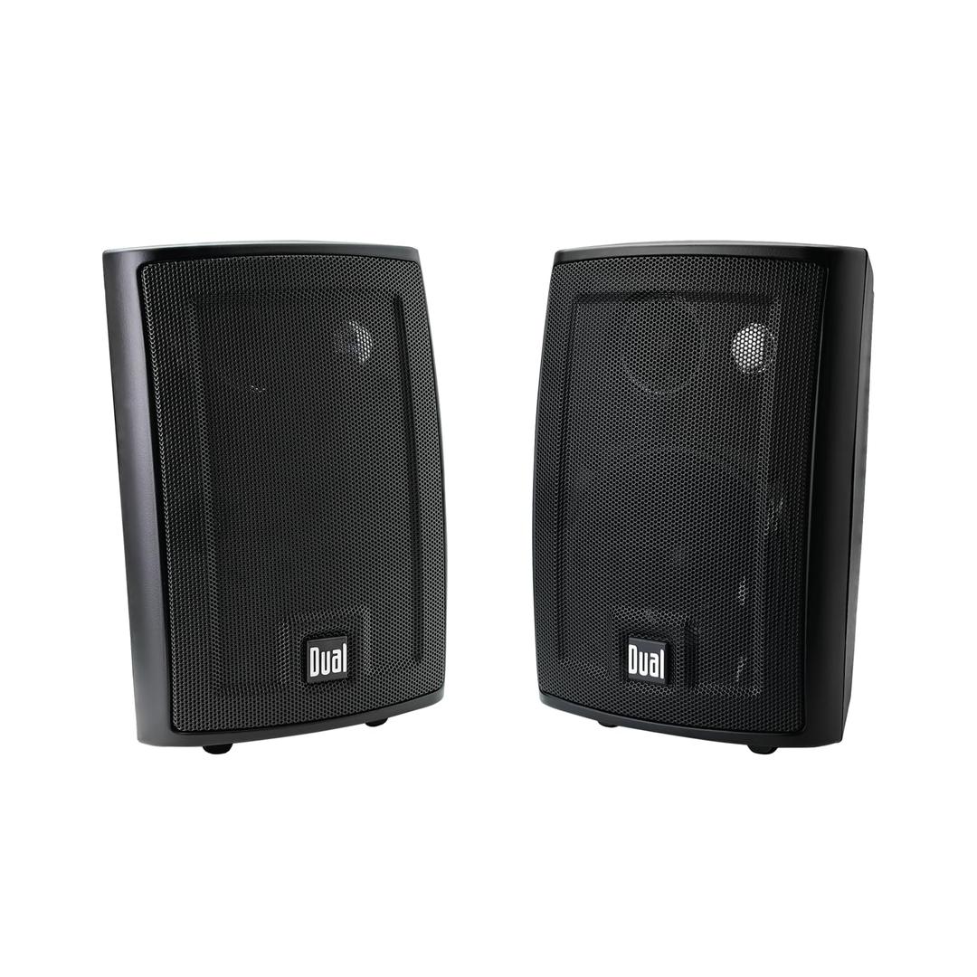 Dual LU43PB 100 Watt 3-way Indoor/Outdoor Speakers in Black (Pair)