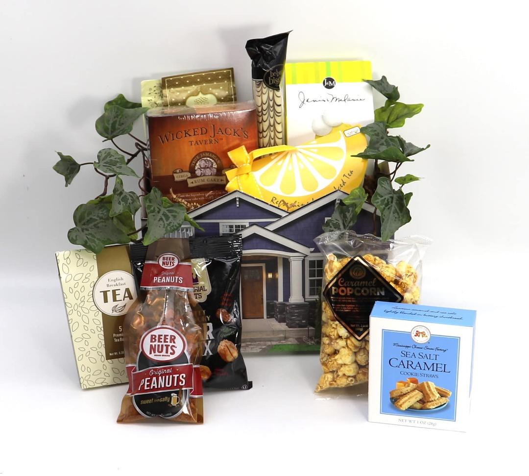 Gift Basket Village - Housewarming or Moving Day Gourmet Gift Basket: Assorted Snacks, Drinks, and Treats, Perfect Welcome Home Gift, Handcrafted in the USA