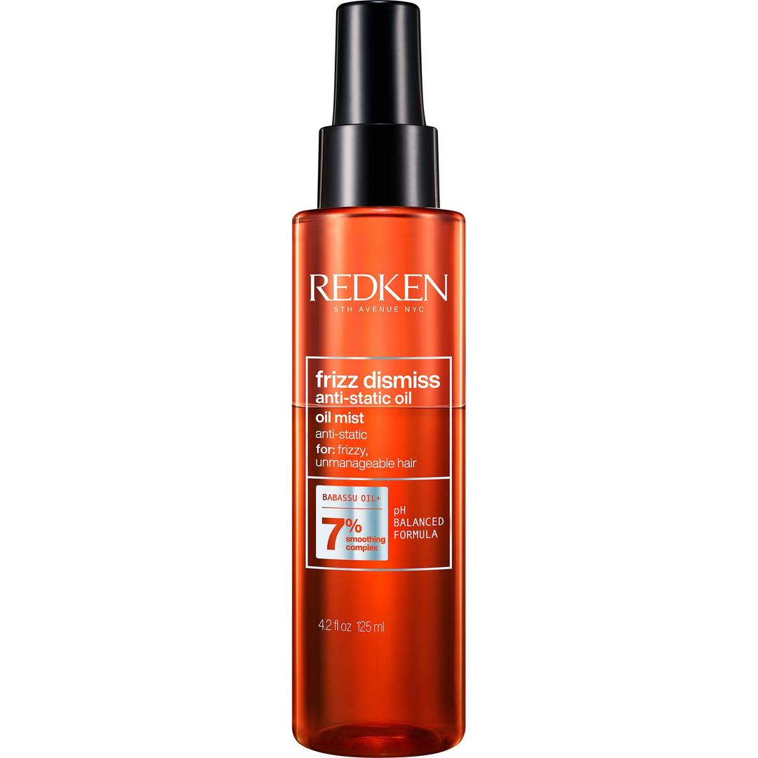 REDKENFrizz Dismiss Anti-Static Oil Mist | For All Hair Types | Tames Flyaways & Unwanted Static | With Babassu Oil | Sulfate Free