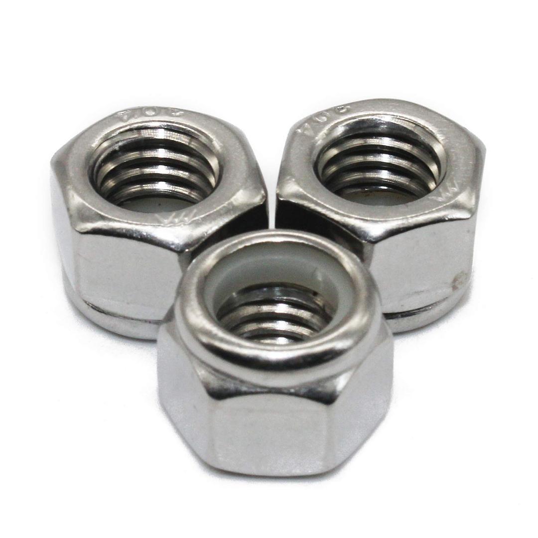 1/2"-13 Nylon Insert Lock Nut,(10 Pack), 18-8 Stainless Steel, Right Hand, ASME B18.16.6,by Fullerkreg