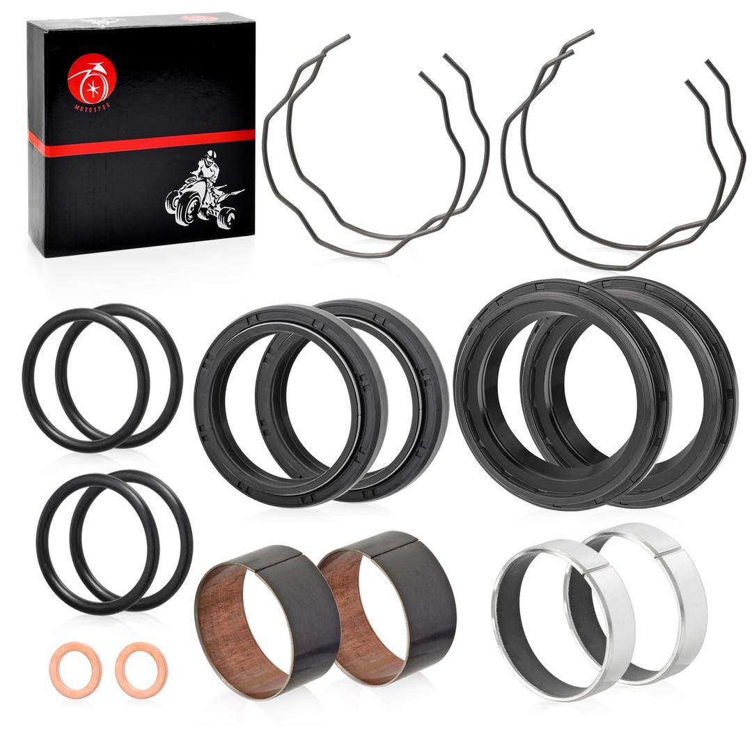 Fork Bushing Dust Oil Seals Kit For Yamaha V-Star 650 950 1100 1300 XVS650 XVS950 XVS1100 XVS1300 MT07 FZ07 XSR 700