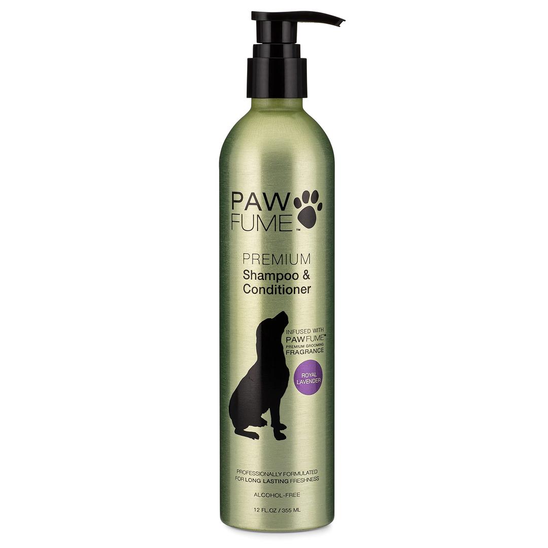 Pawfume Dog Shampoo and Conditioner – Hypoallergenic Dog Shampoo for Smelly Dogs – Best Dog Shampoos & Conditioners – Probiotic Pet Shampoo for Dogs – Best Dog Shampoo for Puppies (Royal Lavender)