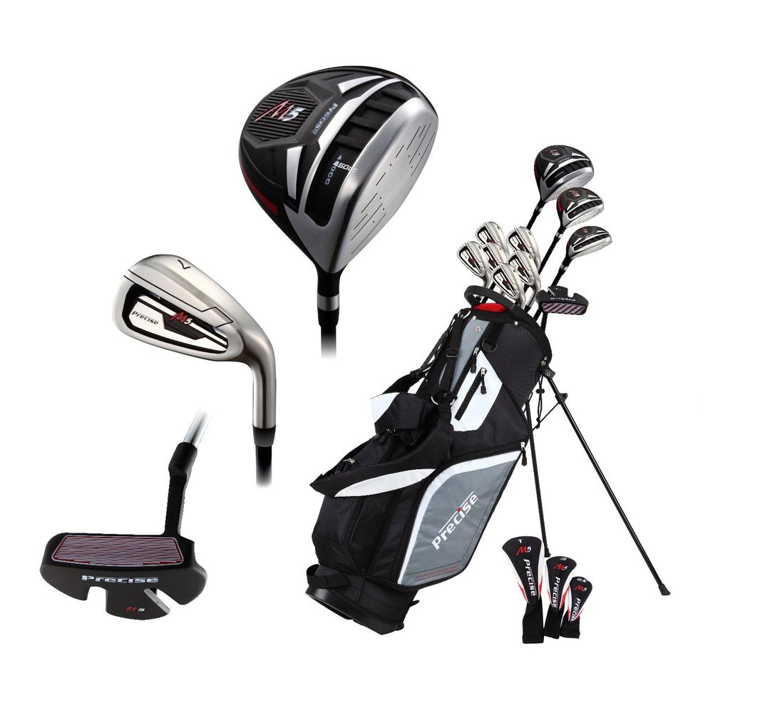 14 Piece Men's All Graphite Complete Golf Clubs Package Set Titanium Driver, Fairway, Hybrid, S.S. 5-PW Irons, Putter, Stand Bag - Choose Right or Left Hand!