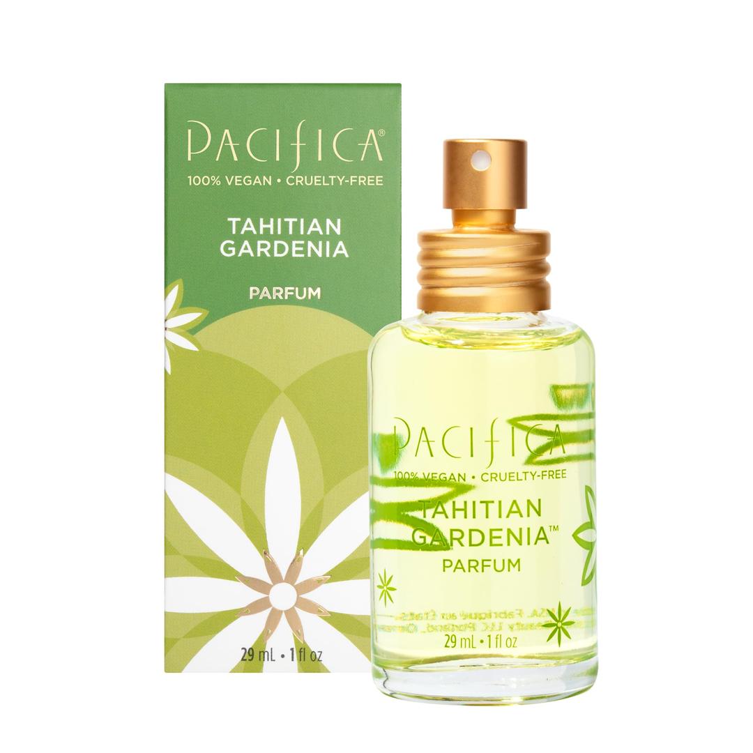 PacificaTahitian Gardenia Spray Perfume - Vegan, Cruelty-Free Perfume with Essential Oils in Recyclable Glass Bottle