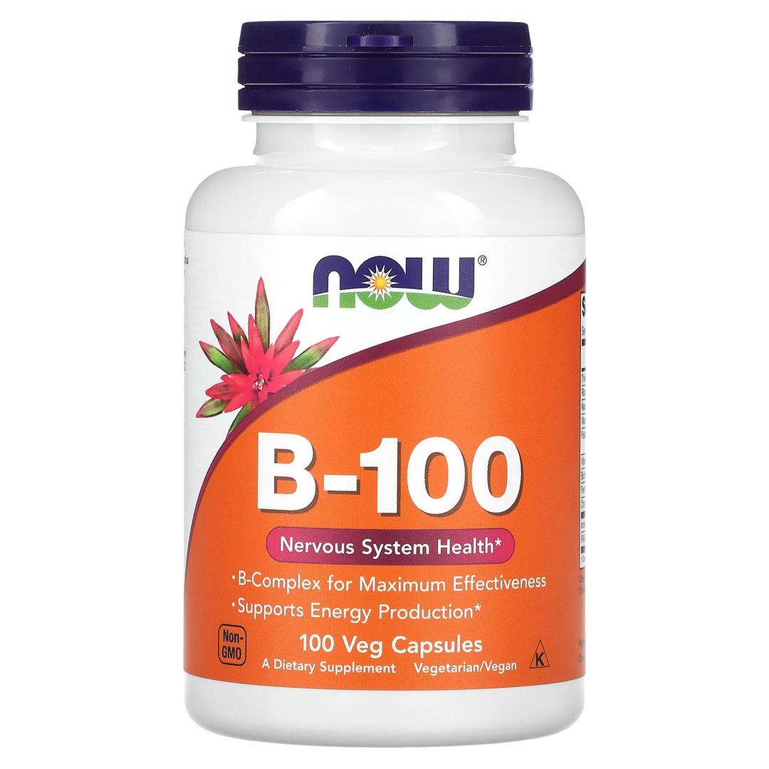 NOWFoods Vitamin B-100 Capsules, 100-Count