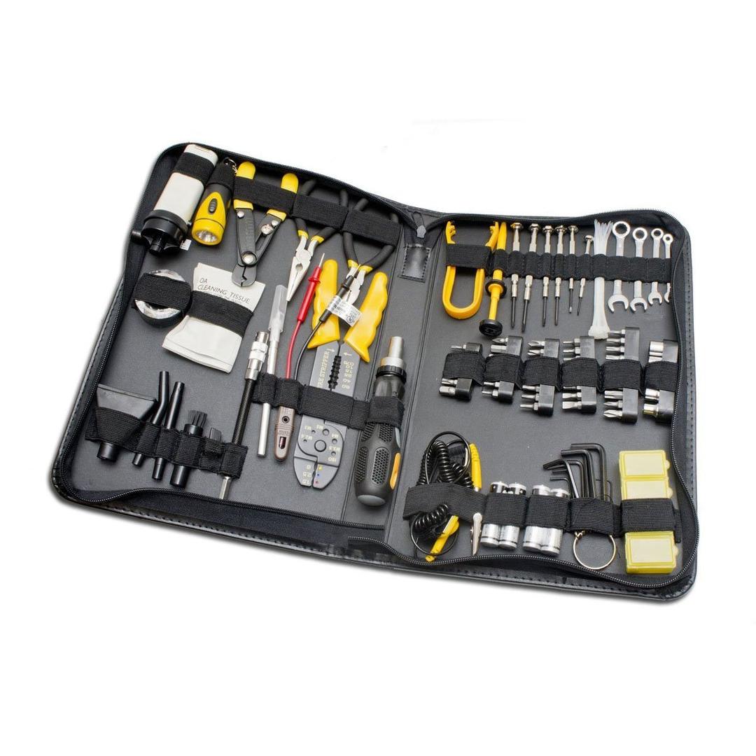 100 Piece Computer Technician Tool Kit for Repairing, Wiring, Cleaning, and Testing