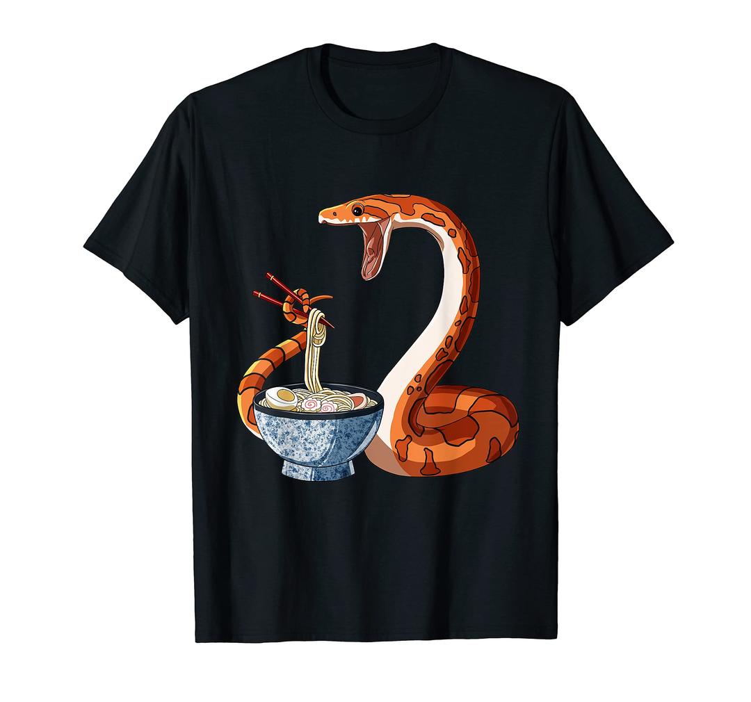 Funny Japanese Kawaii Ramen Corn Snake T-Shirt