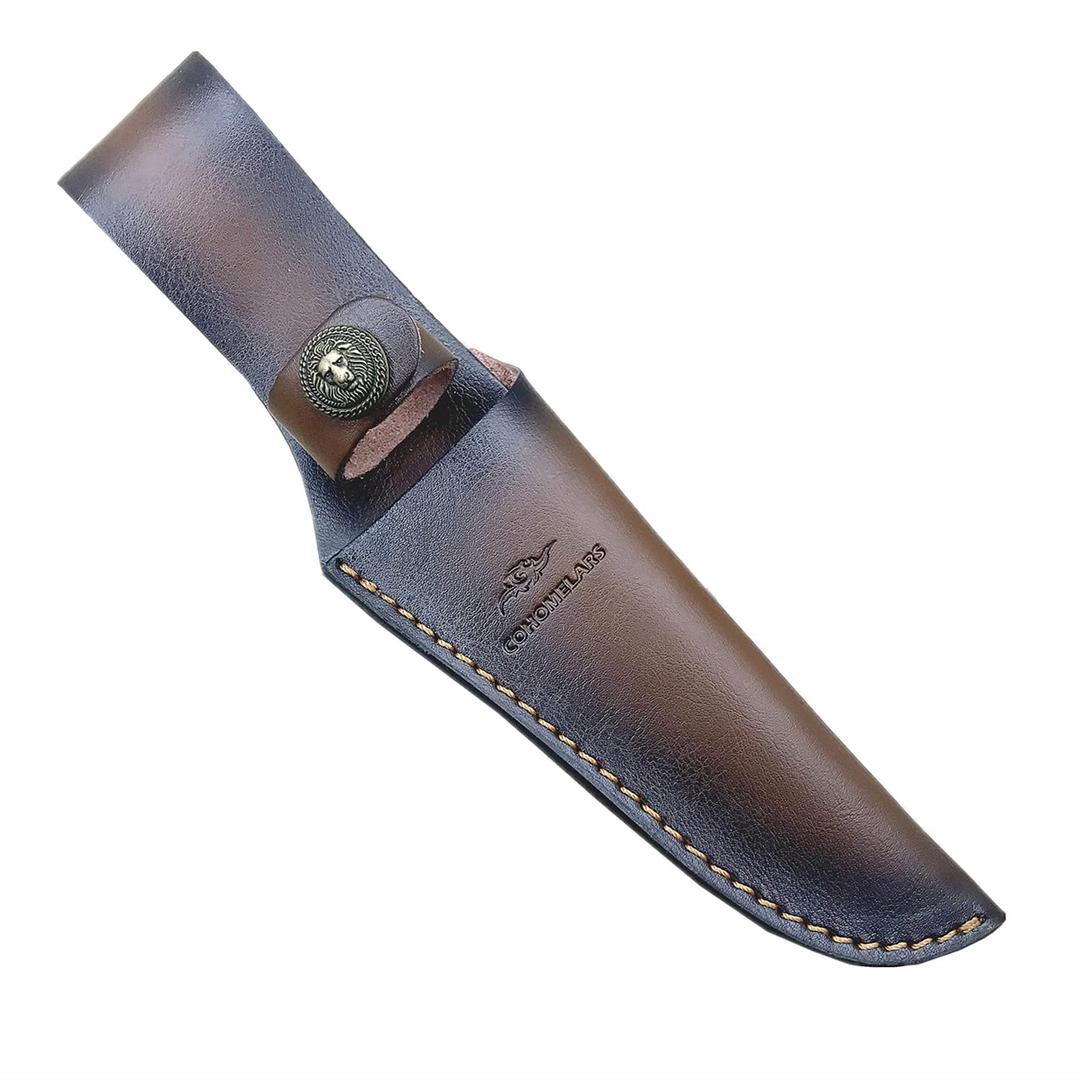 Straight Knife Sheath Fits up to 6.5'' Blade,Hunting Fixed Blade Leather Knife Holster Brown