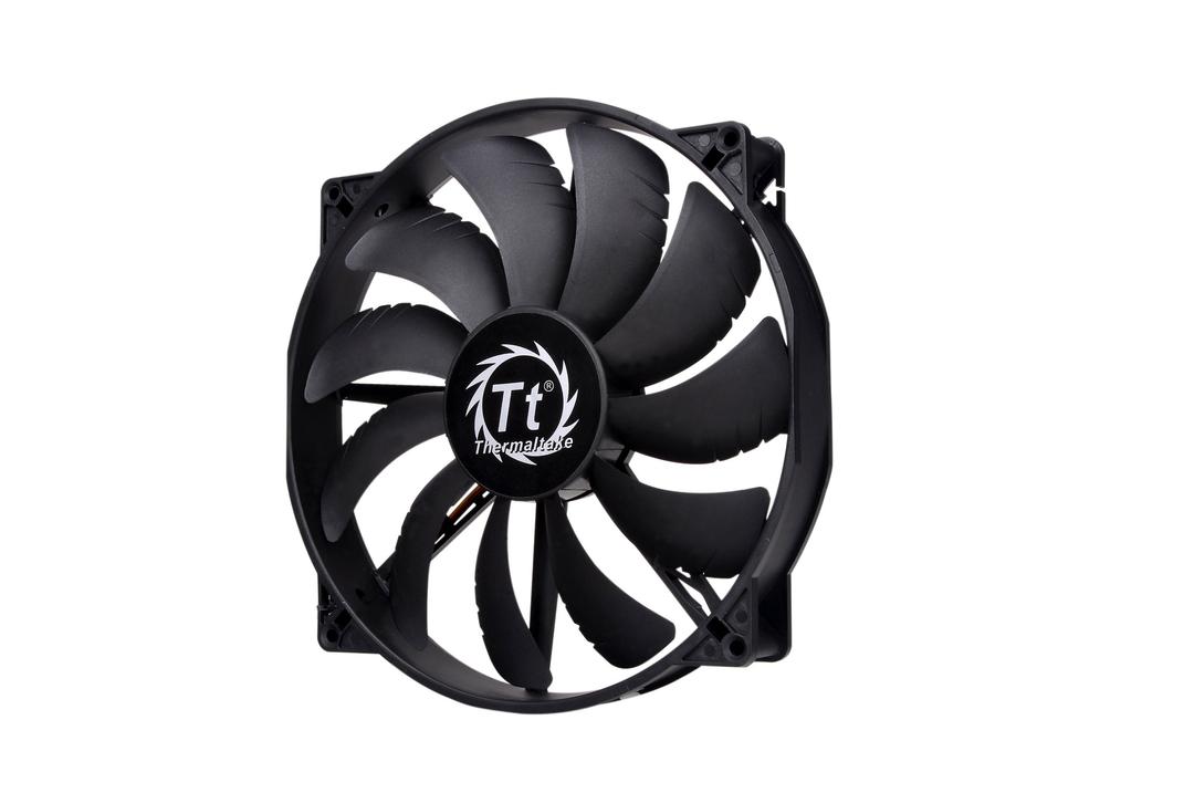 Thermaltake 200mm Pure 20 Series Black 200x30mm Thick Quiet High Airflow Case Fan with Anti-Vibration Mounting System Cooling CL-F015-PL20BL-A