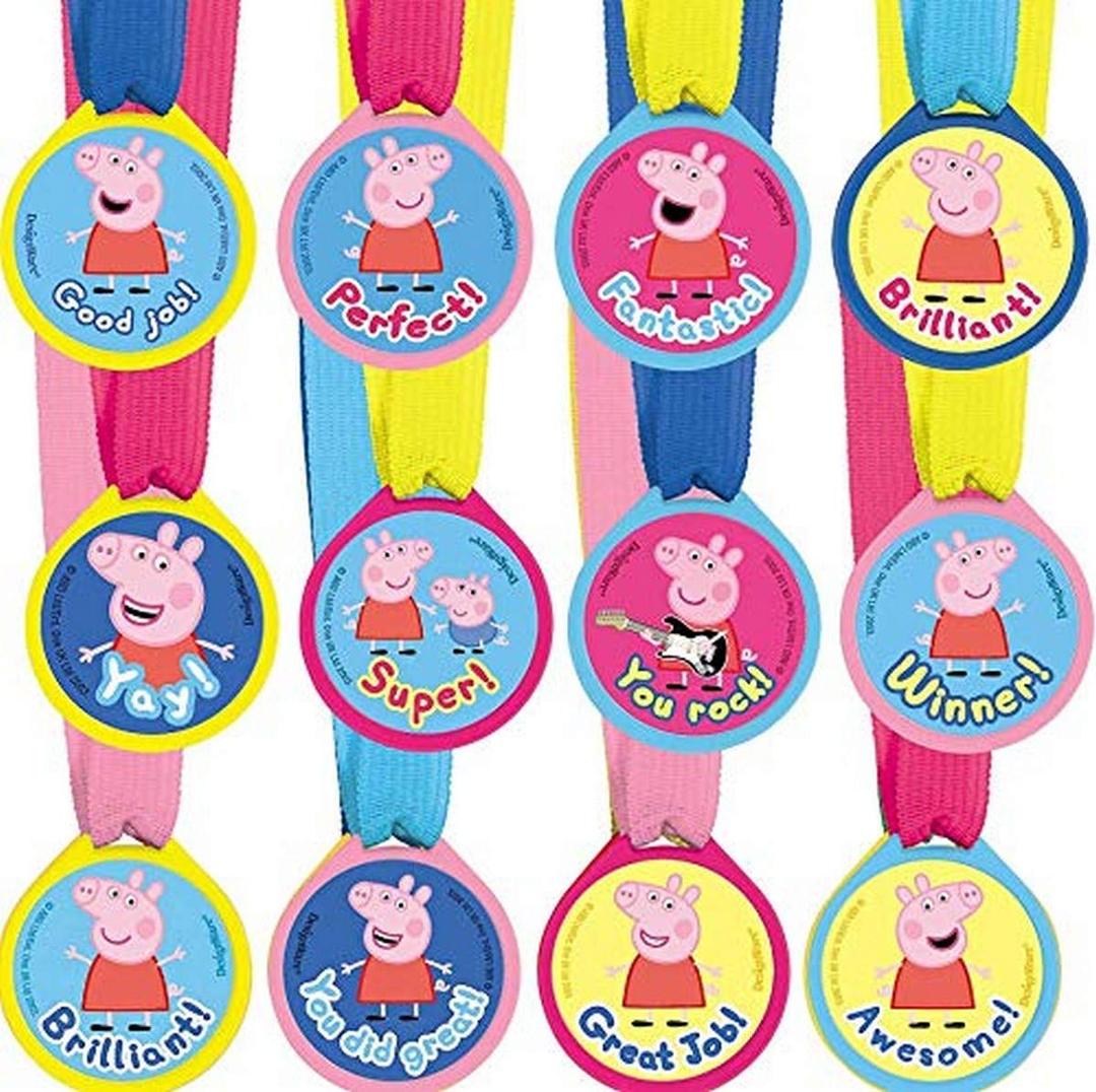 Award Medals | Peppa Pig™ Collection | Party Accessory, Multi Color, 13" (396505)