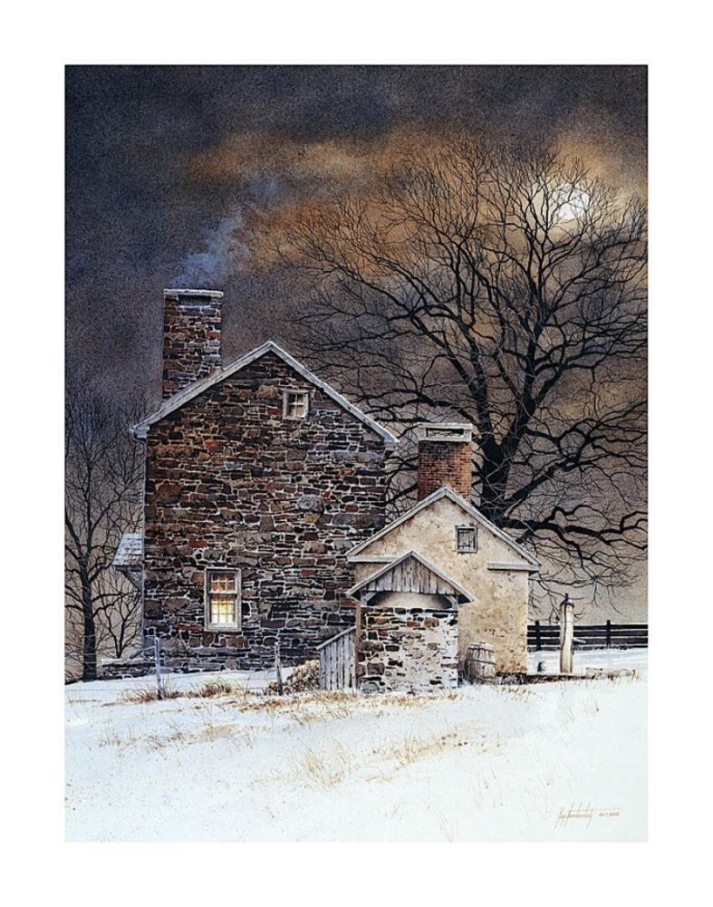 Blue Moon Art Print Art Poster Print by Ray Hendershot, 11x14