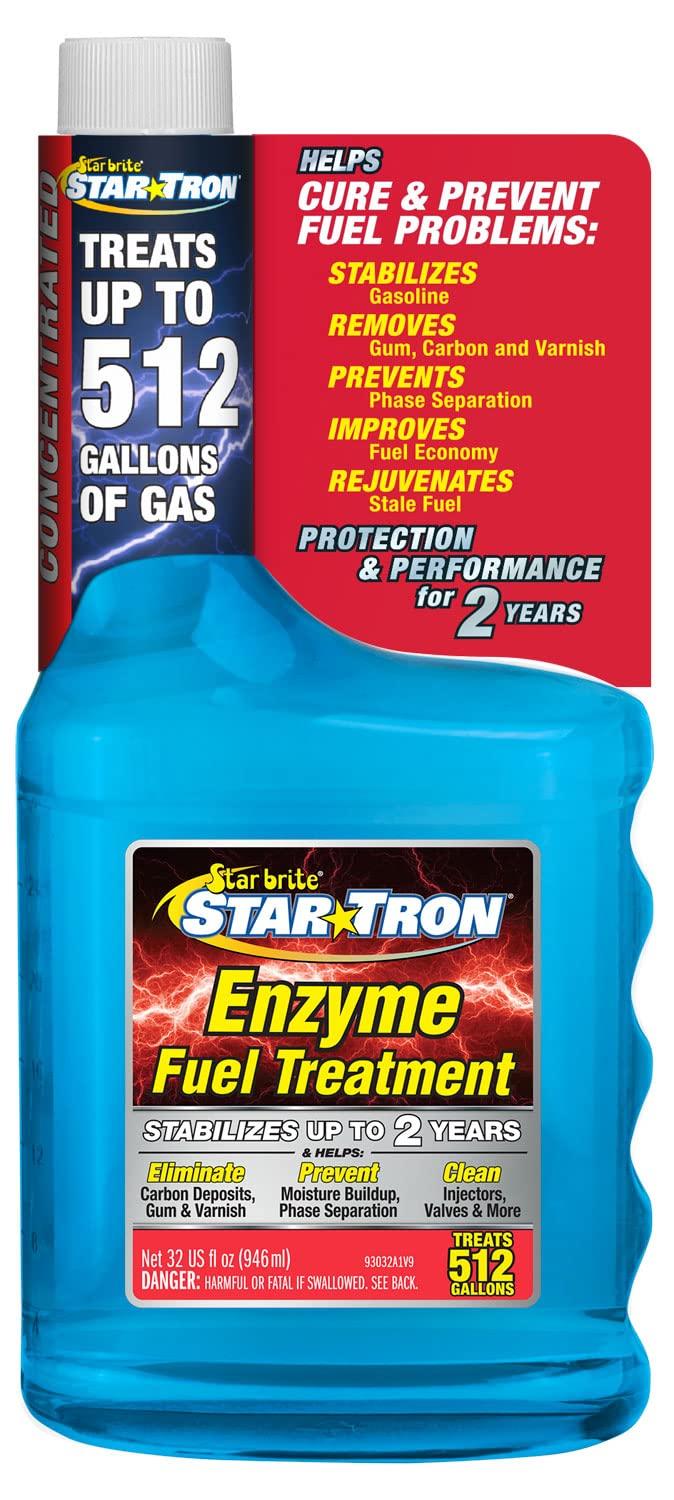 STAR BRITEStar Tron Enzyme Fuel Treatment - Concentrated Formula 32 Fl. Oz. – Treats up to 512 Gallons - Fuel Stabilizer & Treatment, Gasoline Stabilizer, Star Tron Marine Enzyme Fuel Treatment