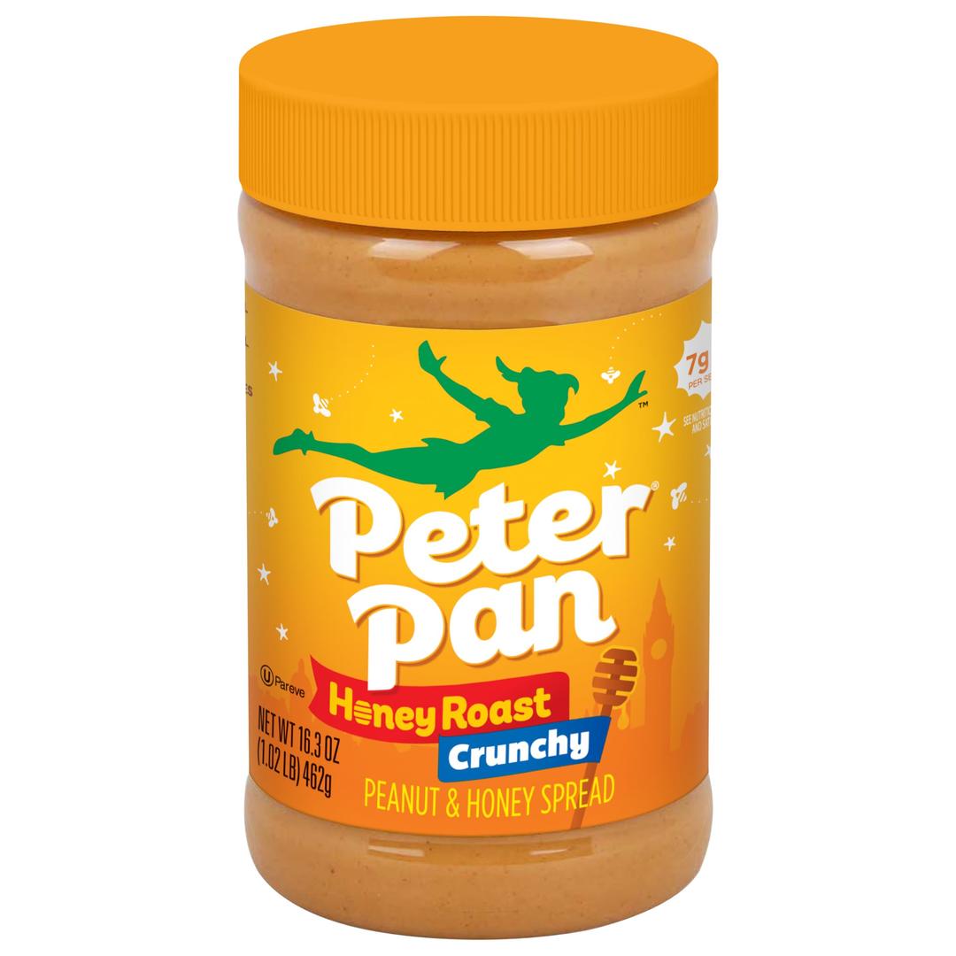 Peter Pan Crunchy Honey Roast Peanut Spread, 16.3 oz (Pack of 12)