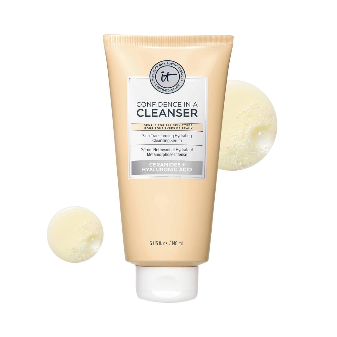 It CosmeticsConfidence in a Cleanser - Hydrating Face Wash With Hyaluronic Acid & Ceramides - Supports Skin Barrier - Removes Makeup, Oil, and SPF - All Skin Types