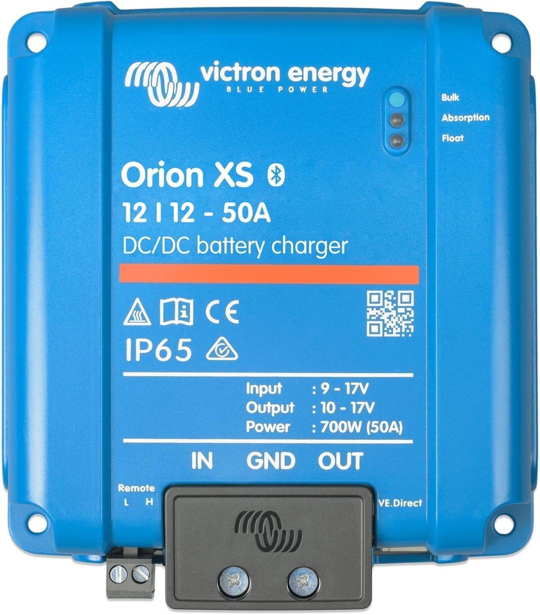 Victron Energy Orion XS Smart DC to DC Battery Charger 12/12 50A (700W) - IP65 Dust & Waterproof - Fully Configurable - Remote Management Possible - Advanced Battery Protection