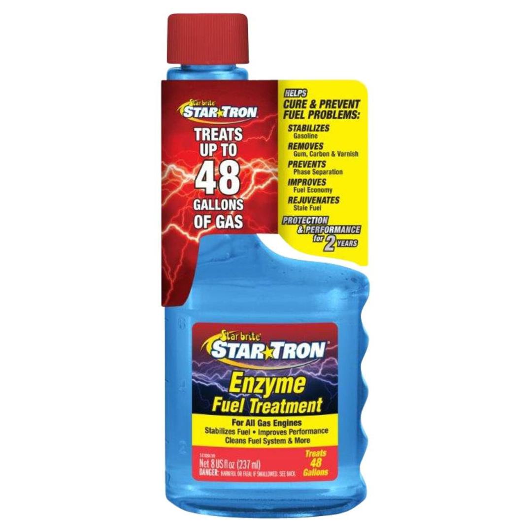 STAR BRITE Star Tron Enzyme Fuel Treatment, Small Engine Formula, 8 Fl Oz – Treats up to 48 Gals – Gas Additive Rejuvenates & Stabilizes Old Gasoline, Cures & Prevents Ethanol Problems (14308) , Blue