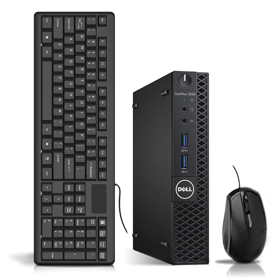 Dell OptiPlex 3050 Micro Desktop Computer, Intel Core i5-7500T Upto 3.3GHz 16GB RAM, 512GB SSD, AC Wi-Fi, Bluetooth, DisplayPort, HDMI - Windows 10 Pro (Renewed)