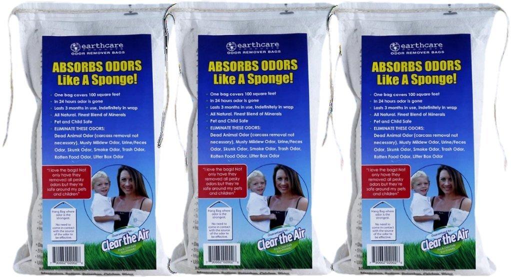 Earth CareOdor Removing Bag Stinky Smells Pet odor etc (3 pack)