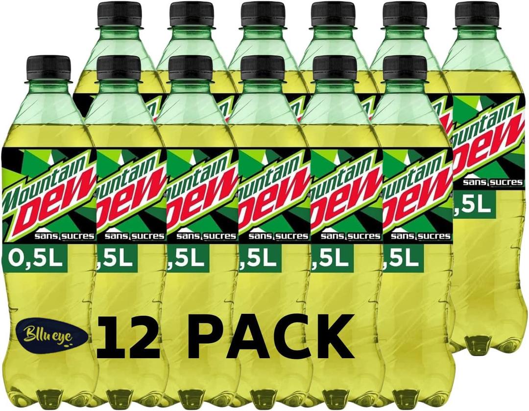 Mountain Dew Without Sugar 500 ml x 12 bottles