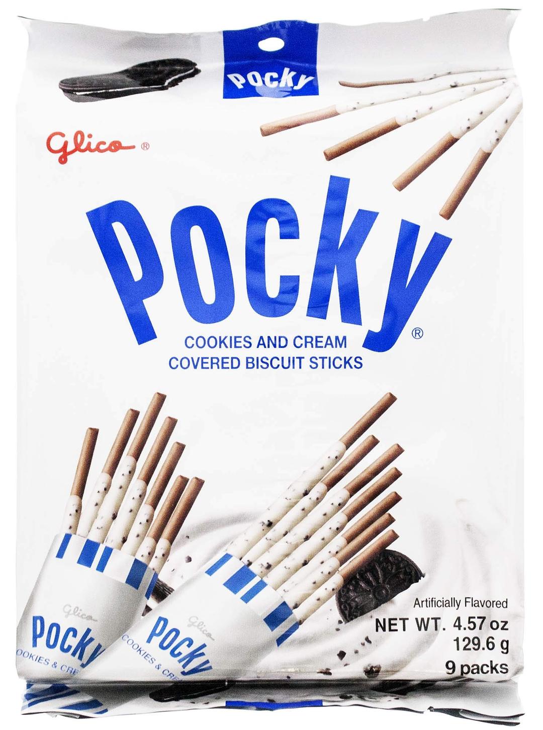 Glico Cookie And Cream Covered Cocoa Biscuit Sticks, 4.57 Ounce