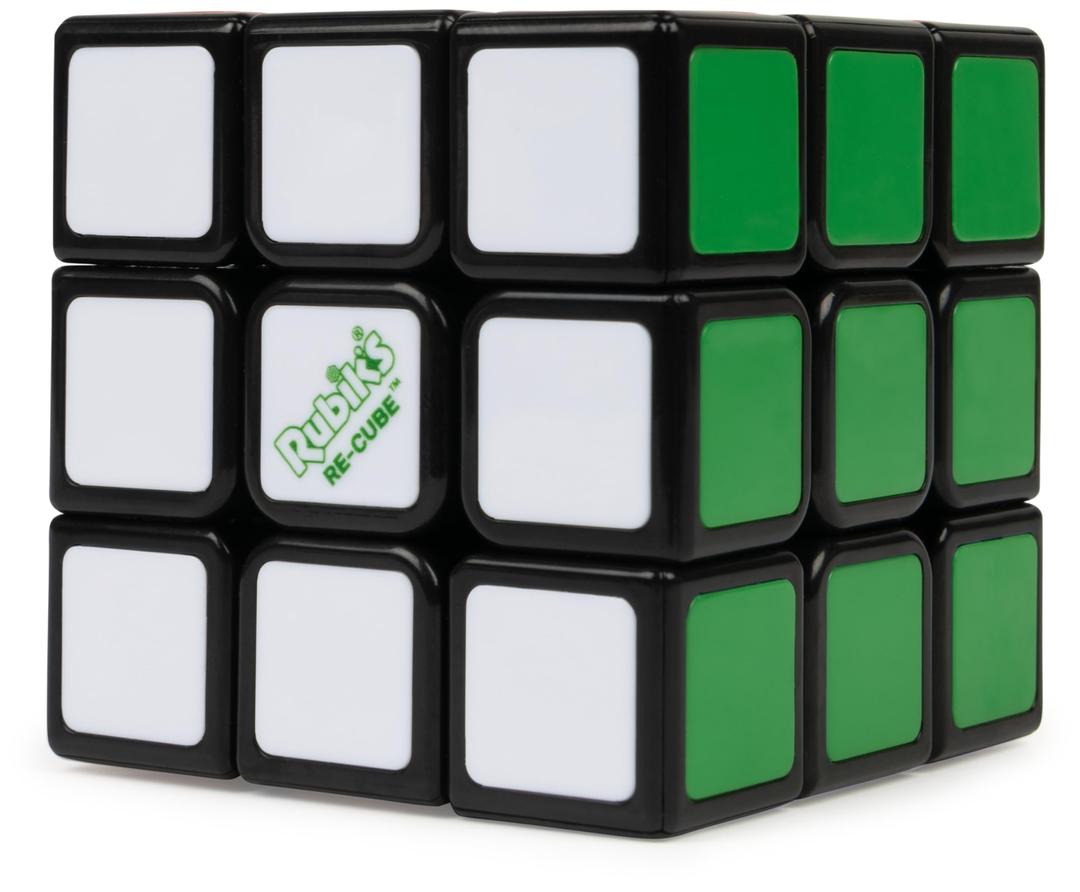 Rubik'sCube, Re-Cube, The Original 3x3 Cube Made with 100% Recycled Plastic 3D Puzzle Fidget Cube Stress Relief Travel Game, for Ages 8+