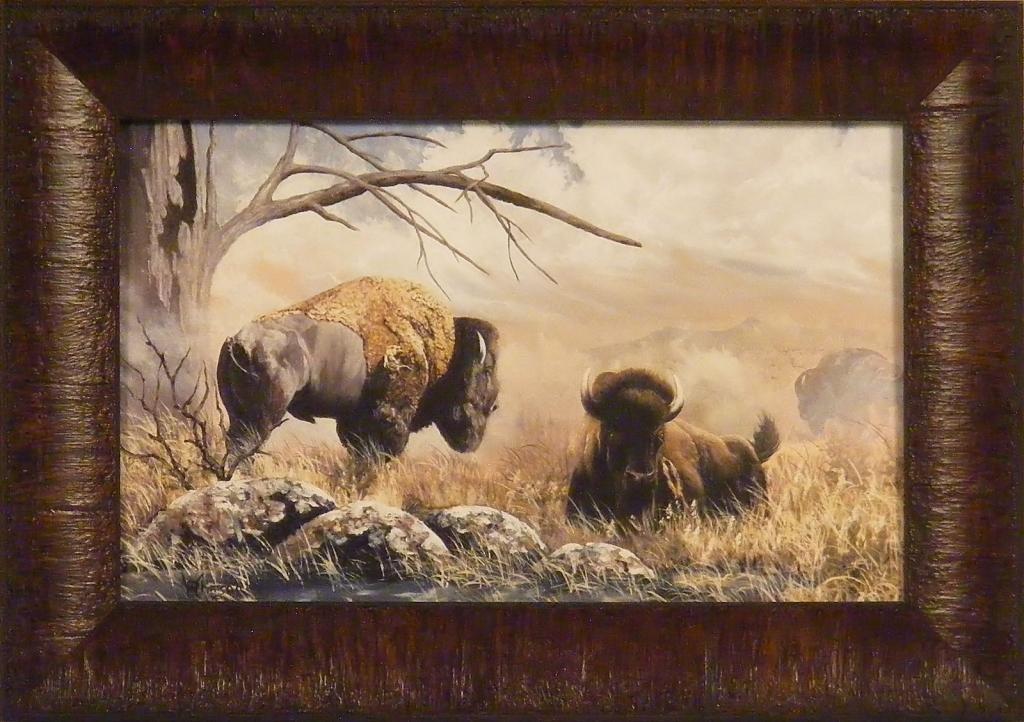 High Plains Drifter by Ray Whitson 11x15 Buffalo Framed Art Print Wall Décor Picture