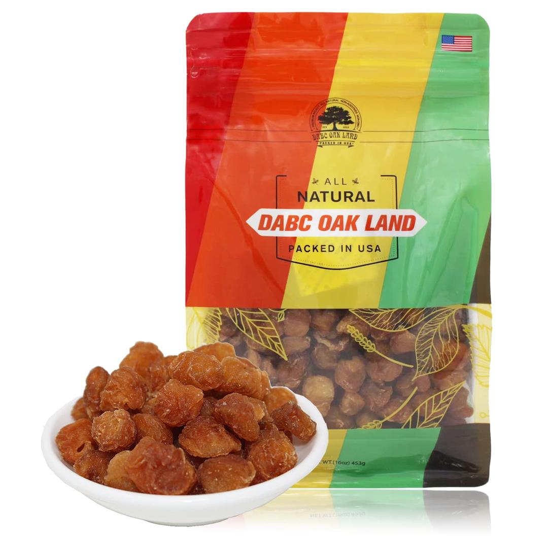 DABC OAK LANDDried Longan Dried fruit, high nutrition, high vitamin, snack food, American packaging. (Dried Longan, 1 Pound)