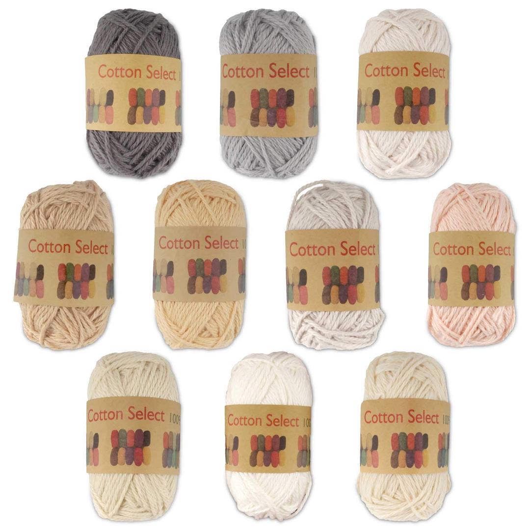 JubileeYarn Cotton Select Bonbon Yarn - Assortment H - 10x10g Mini Ball - 1 Pack