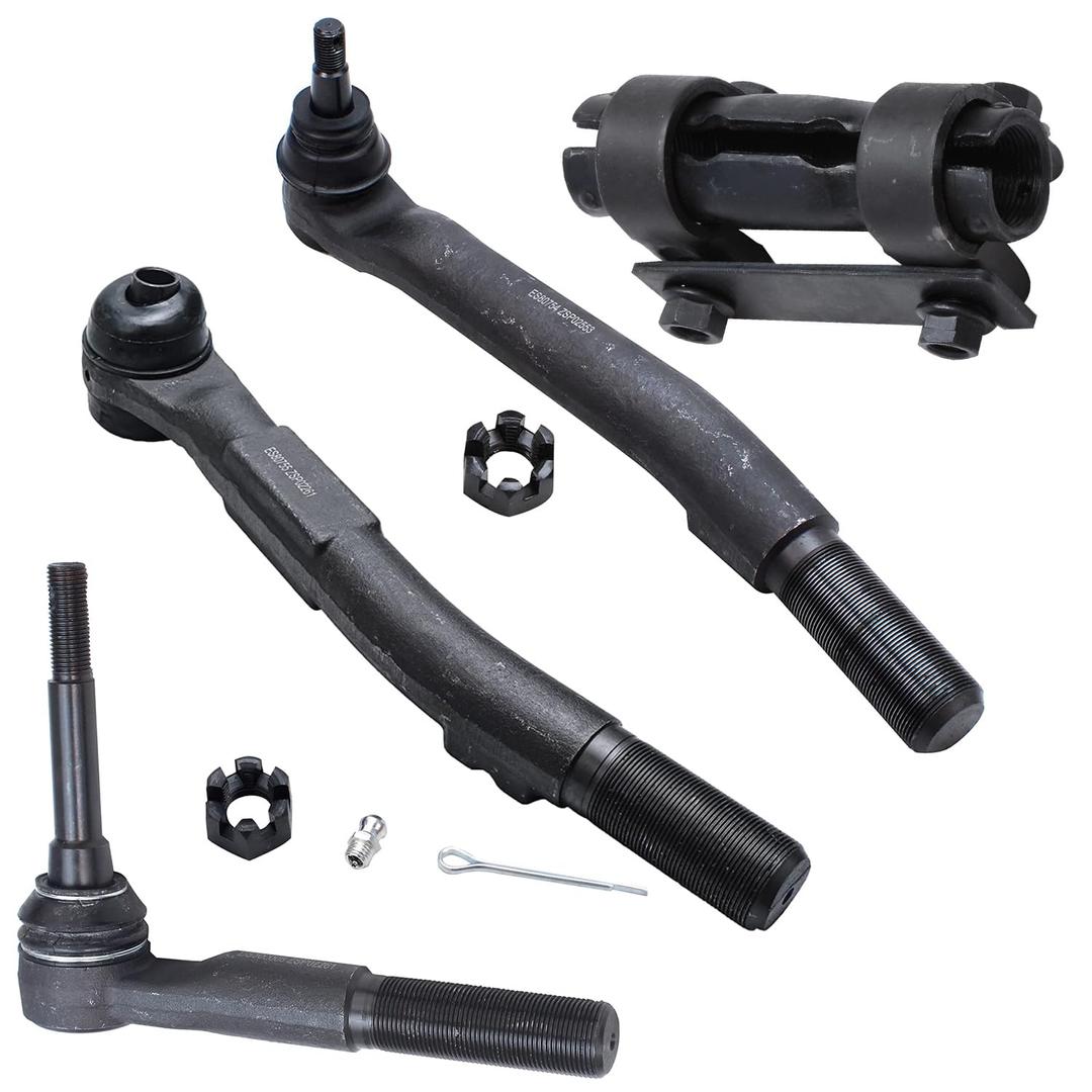 Detroit Axle - 4WD Front 4pc Tie Rods Kit for Ford F-250 F-350 F-450 F-550 Super Duty, Outer Tie Rod End Links, Adjusting Sleeves Replacement