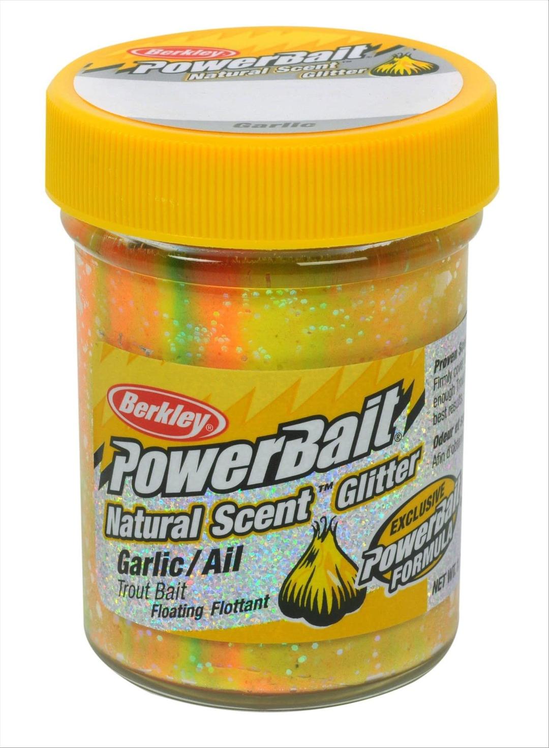 Berkley PowerBait® Natural Glitter Trout Bait, Rainbow, Jar