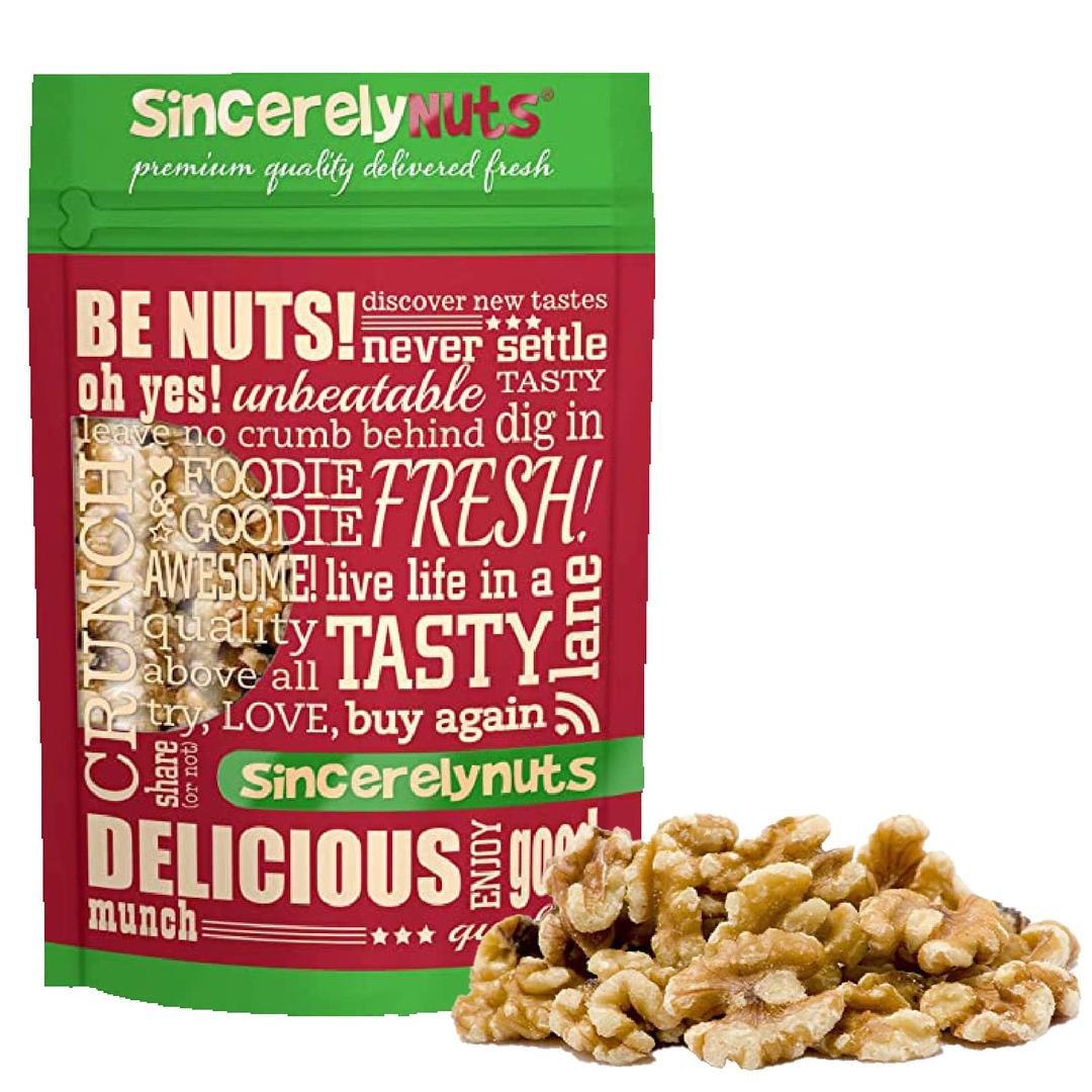 Sincerely Nuts Raw Shelled Walnuts (5lb bag) | No Shell Walnut Halves and Pieces | Easy to Eat & Cook Right Out of the Bag | Kosher & Gluten Free Superfood | Plant Based Fiber & Healthy Fats