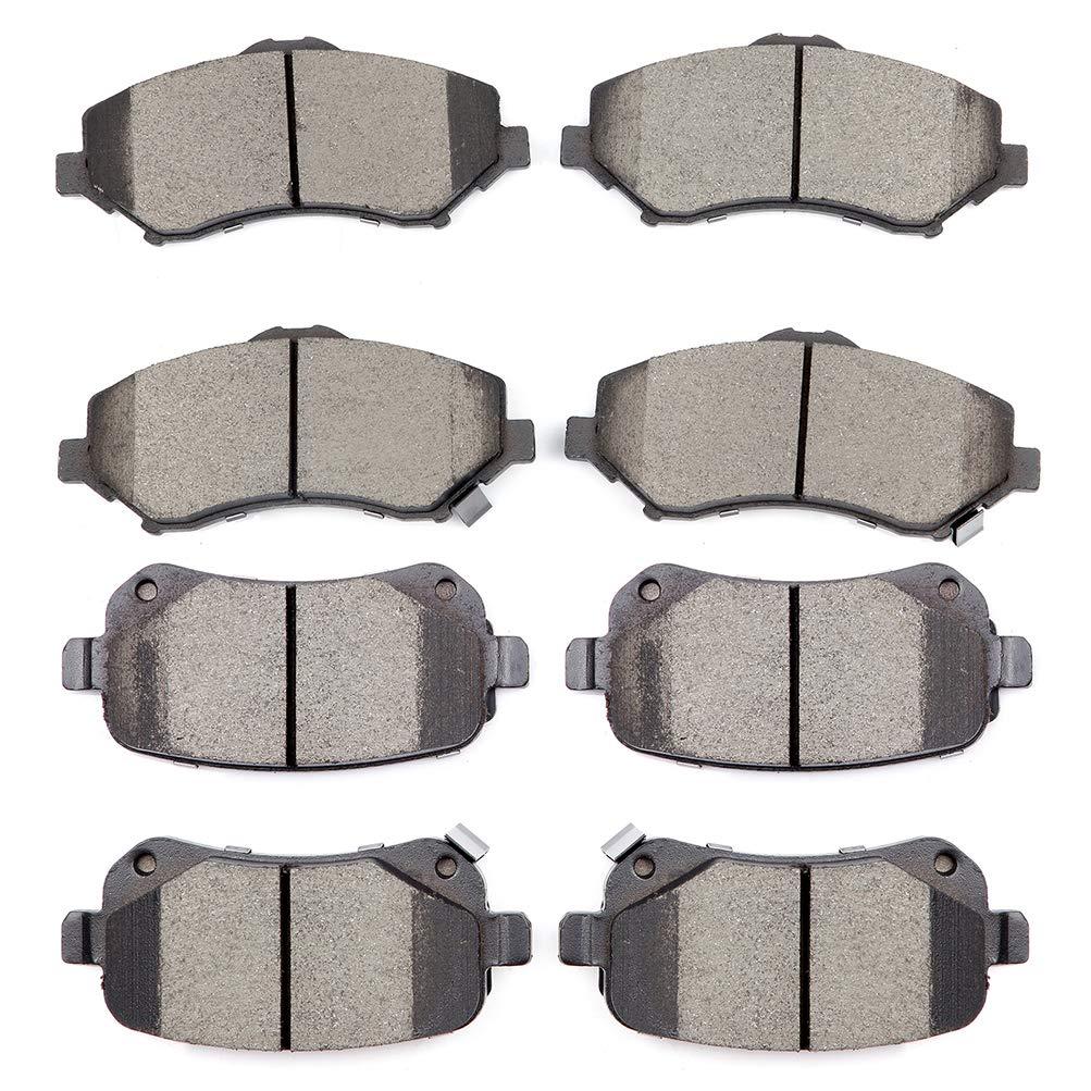 Ceramic Brake Pads Kits,SCITOO 8pcs Brakes Pads Set fit for 08-12 for Chrysler Town & Country,08-12 for Dodge Grand Caravan,09-13 for Dodge Journey,12 for Ram C/V,09-12 for Volkswagen for Routan