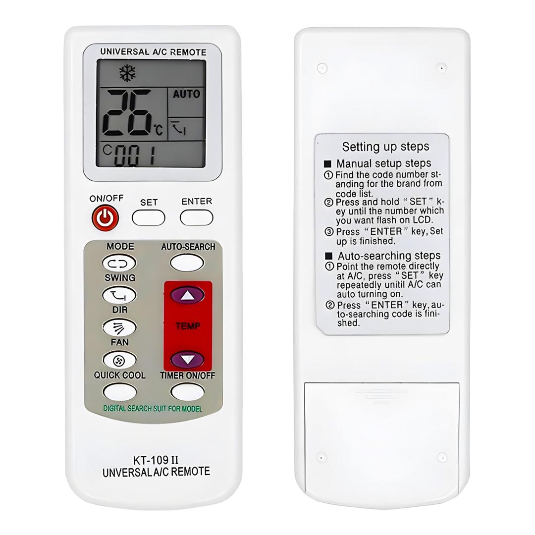 Original,AC remote,Universal AC Remote Control KT-109 II, Easy Setup, Air Conditioning Remote,