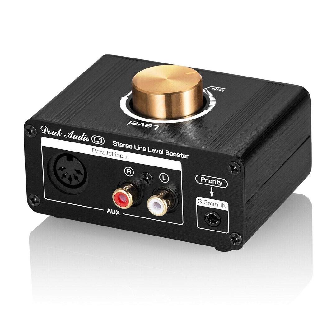 Douk Audio L1 Mini Stereo Line Level Booster Amplifier Audio Preamp with 20dB Gain and Volume Control