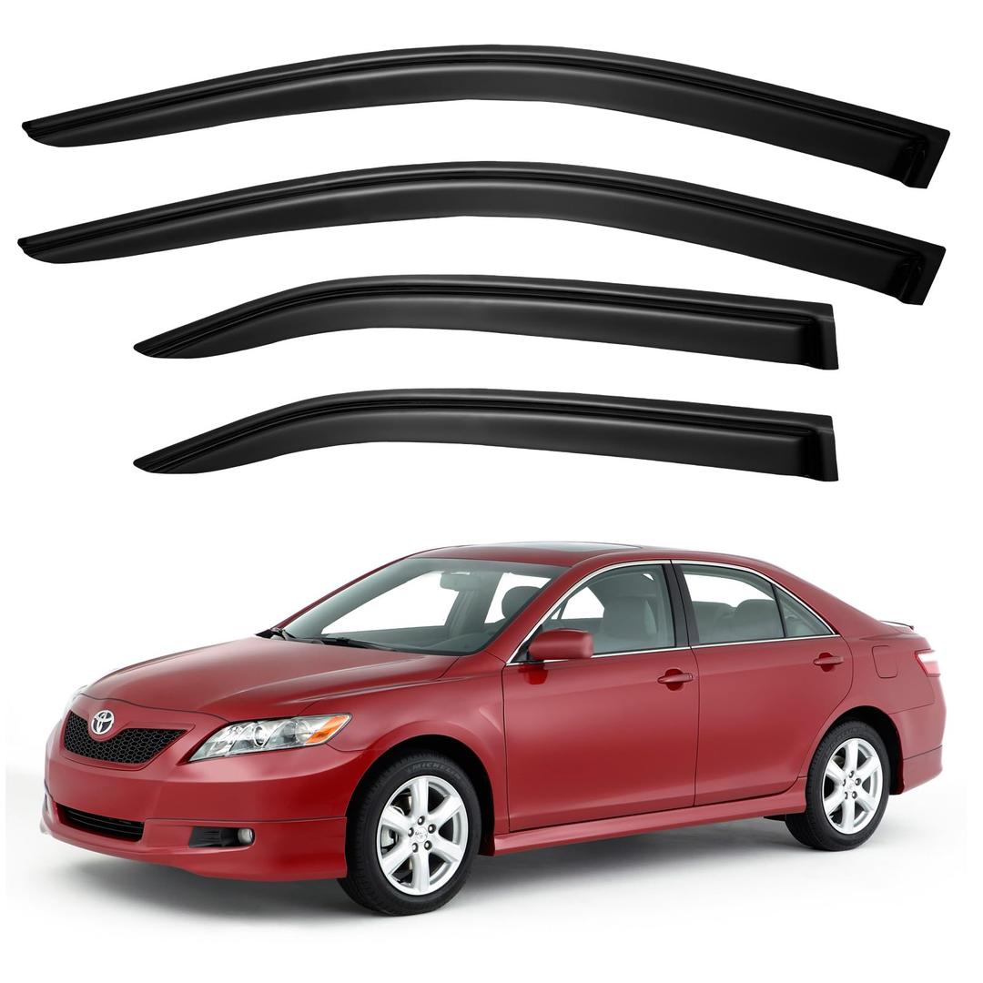 Window Rain Guards Shield for 2007 2008 2009 2010 2011 Toyota Camry, Window Vent Visors Shades Wind Deflectors for 07-11 Camry