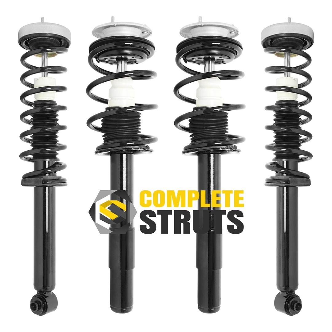 COMPLETESTRUTS - Front & Rear Complete Strut Assemblies with Coil Springs Replacement for 2004-2007 BMW 530i - Set of 4