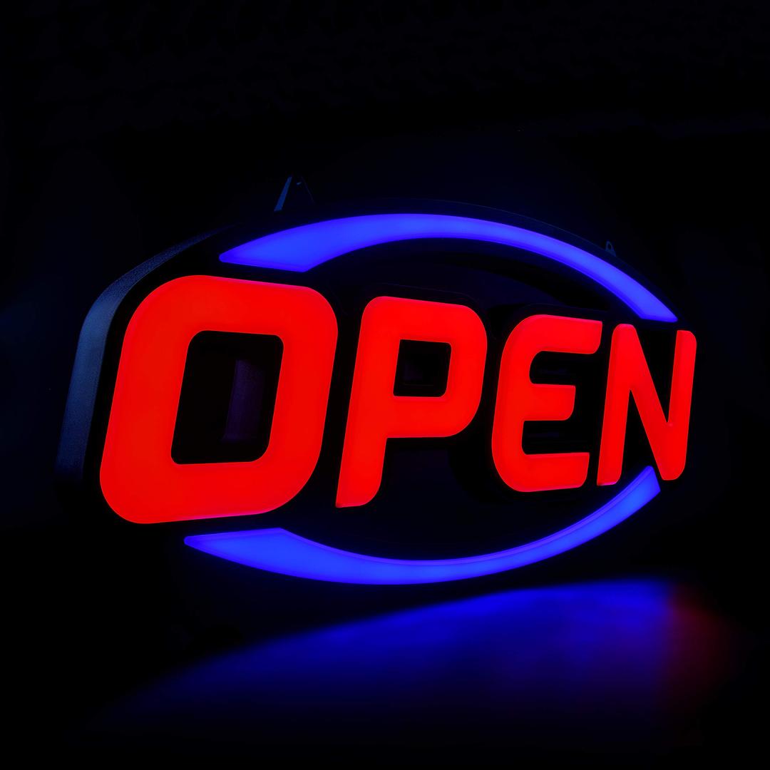 32" X 16" Open Sign - Ultra Bright Extra Jumbo LED Neon Large Open Sign - Remote Controlled - Get Your Business Seen Day or Night