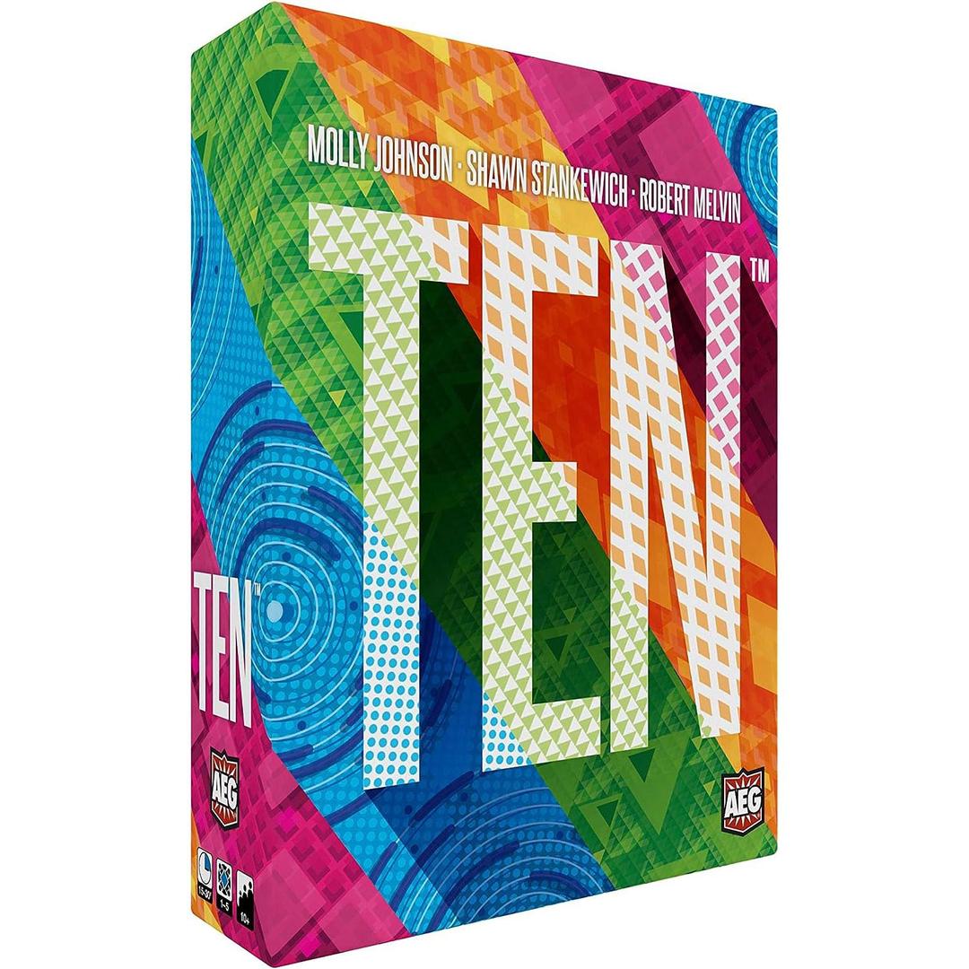 AEG Ten | Push Your Luck Card Game for The Whole Family | from The Creators of Point Salad | Easy to Learn | Quick to Play | 2-6 Players | Ages 10+