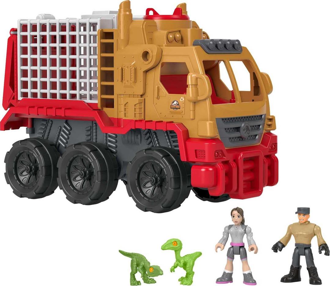 Fisher-PriceImaginext Jurassic World Camp Cretaceous Dinosaur Hauler & Yaz figure and vehicle set for preschool kids ages 3 to 8