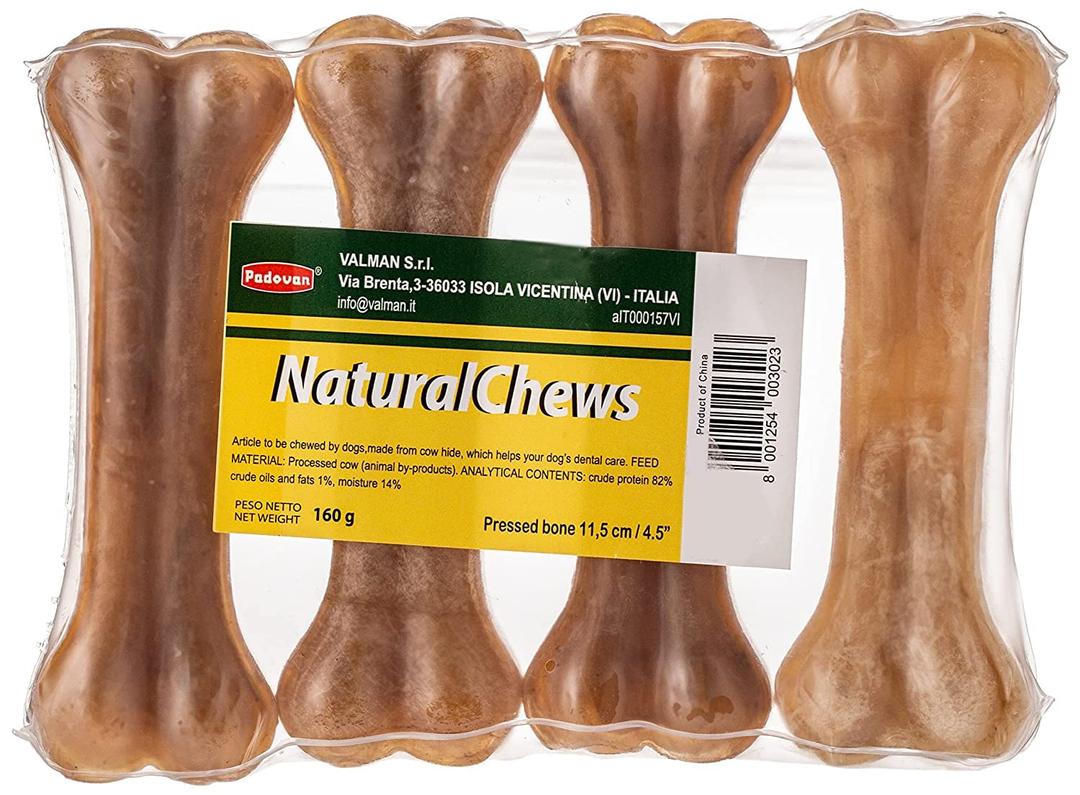 PadovanNatural Chews Bone, Pack of 4, 160 grams