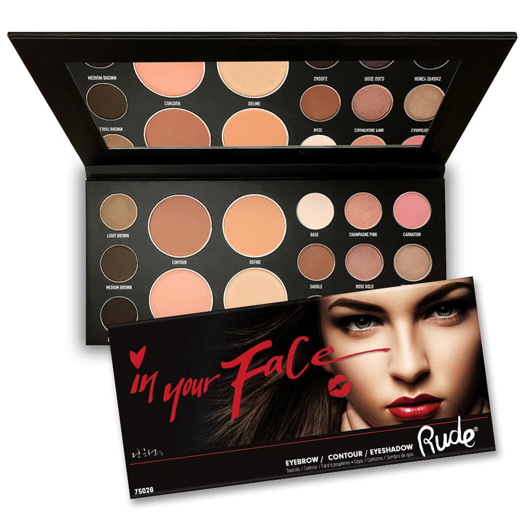 Rude Cosmetics In Your Face 3-in-1 Palette Makeup Women 0.84 oz