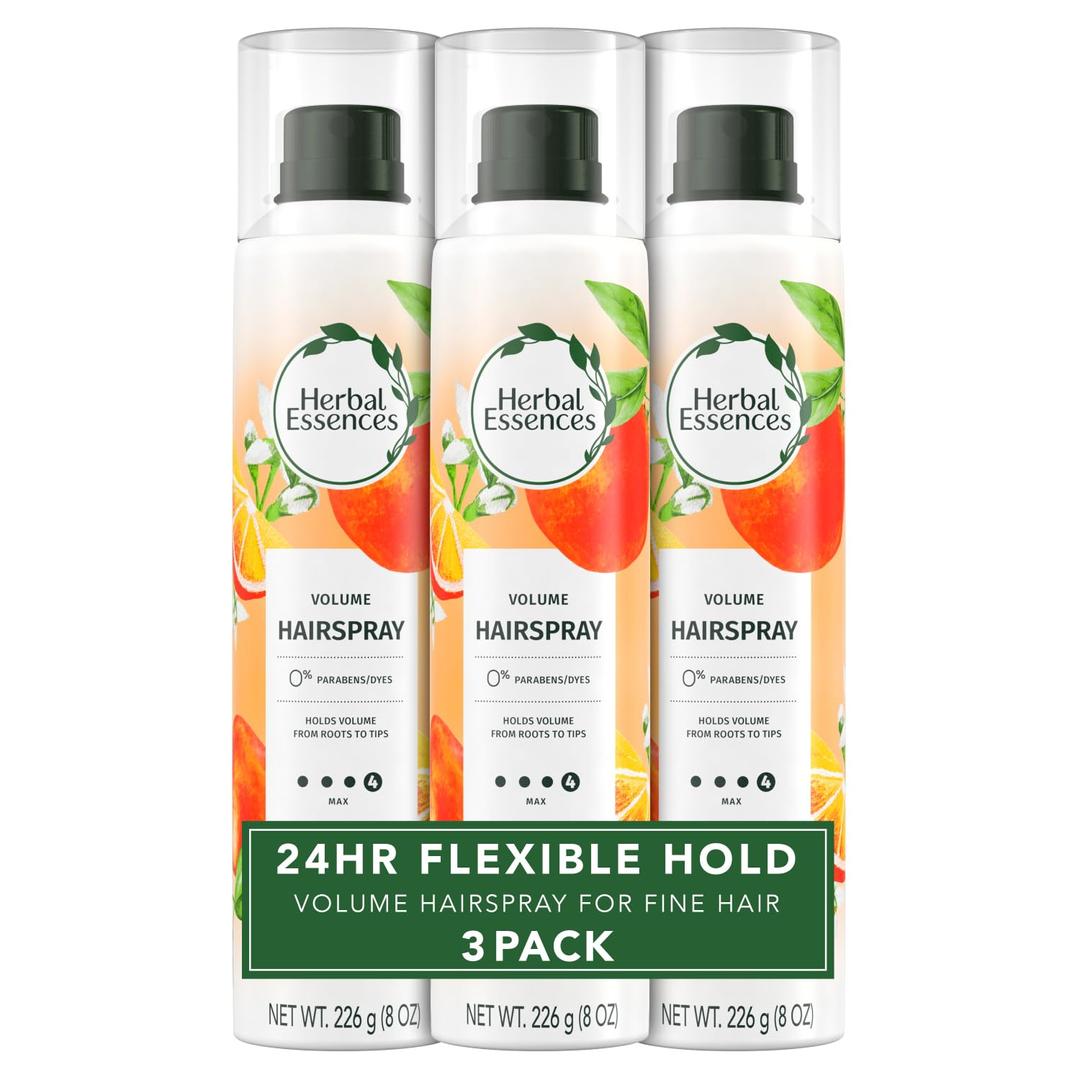 Herbal EssencesVolumizing Hairspray, Strong Hold, Fresh Citrus Scent, Pack of 3, 24 oz Total