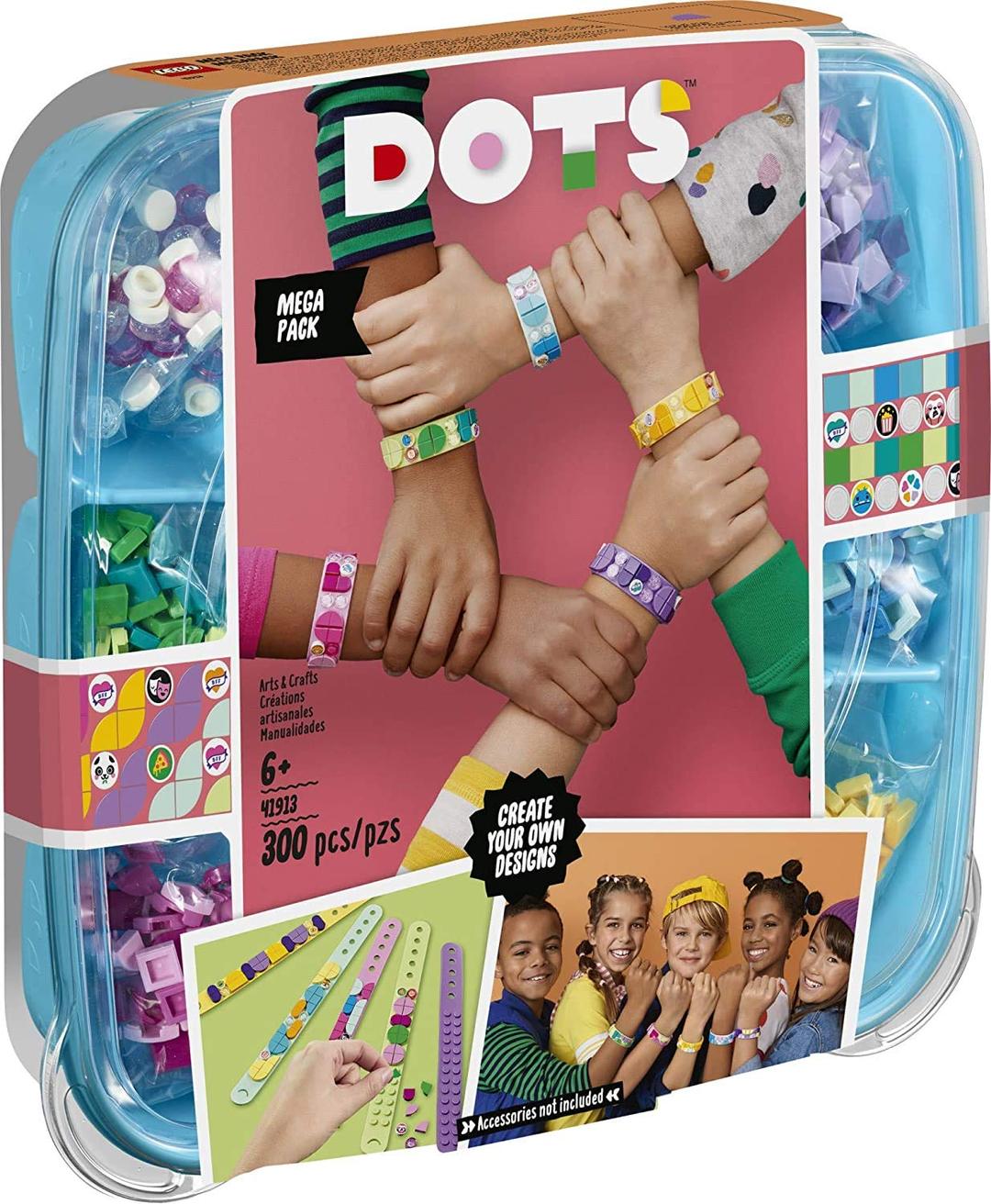 LEGODOTS Bracelet Mega Pack 41913 DIY Creative Craft Bracelet Making Kit for Kids Who Love Arts and Crafts, Custom Friendship Bracelets Make a Great Birthday Gift (300 Pieces)