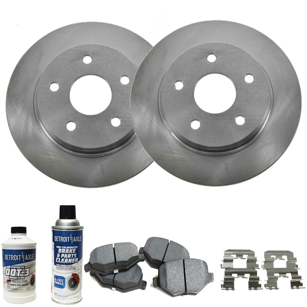 Detroit Axle - 316mm Front Disc Rotors + Ceramic Brake Pads Replacement for 2008-2014 Cadillac CTS [JE5 Standard Brakes] - 6pc Set