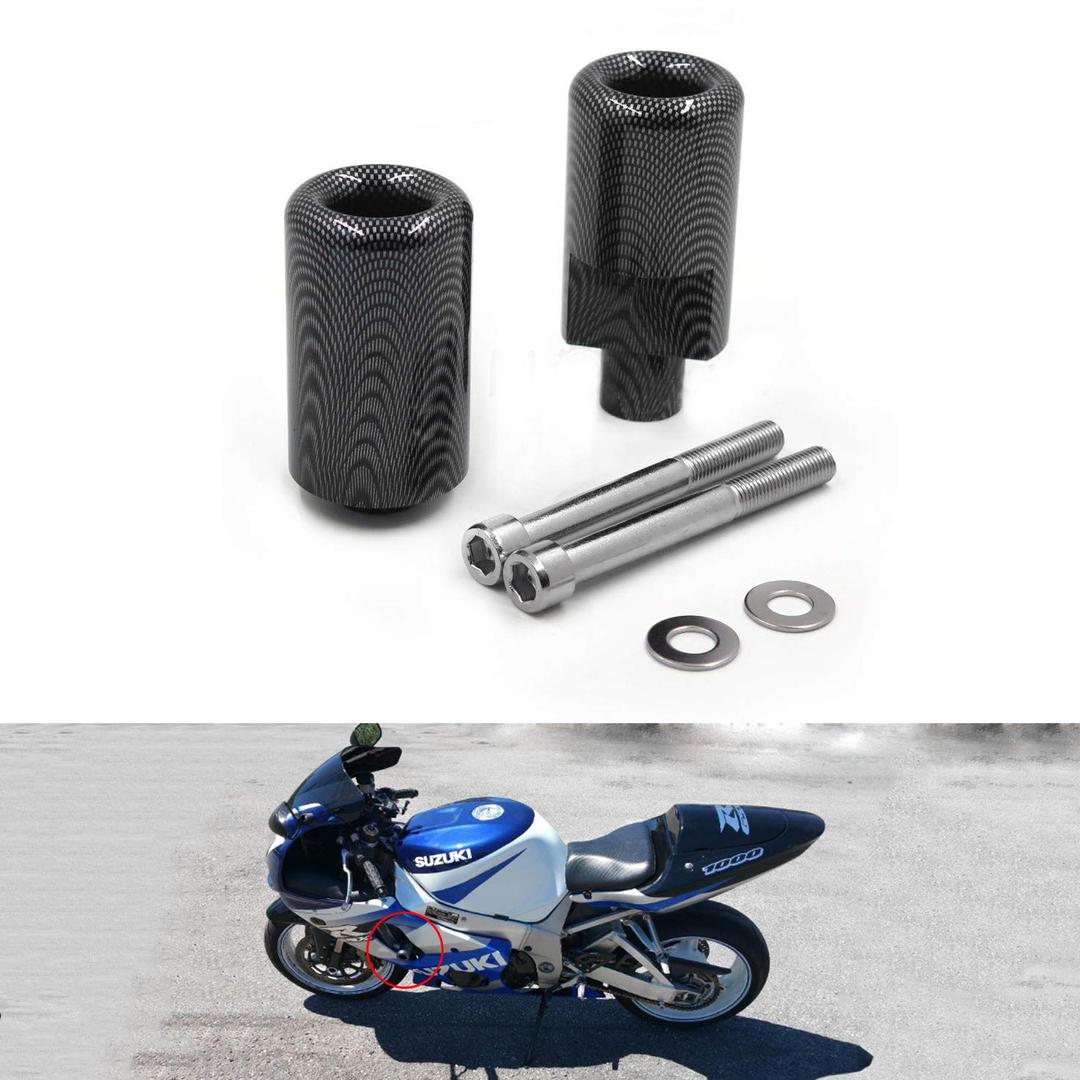 HTTMT MT219-008-CN No Cut Frame Slider Crash Protector Compatible with 2005 2006 Suzuki Gsxr 1000 Gsx-R Carbon