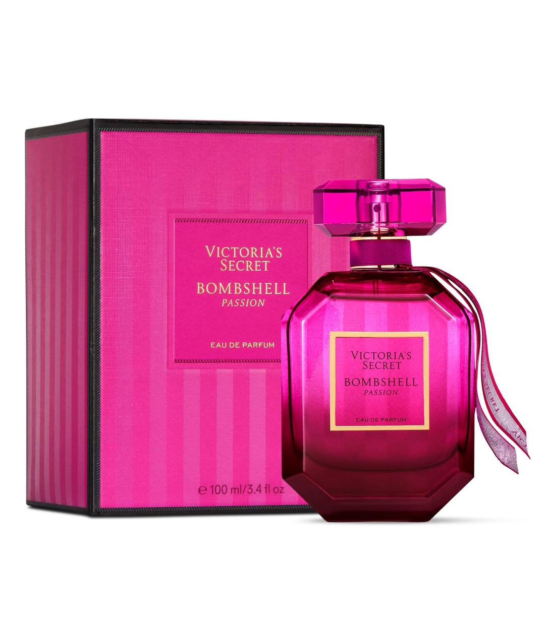 Victoria's Secret Bombshell Passion Eau de Parfum, Notes of Sparkling Cassis, Queen Peony & Fuchsia Rose, Perfumes for Women (3.4 oz)