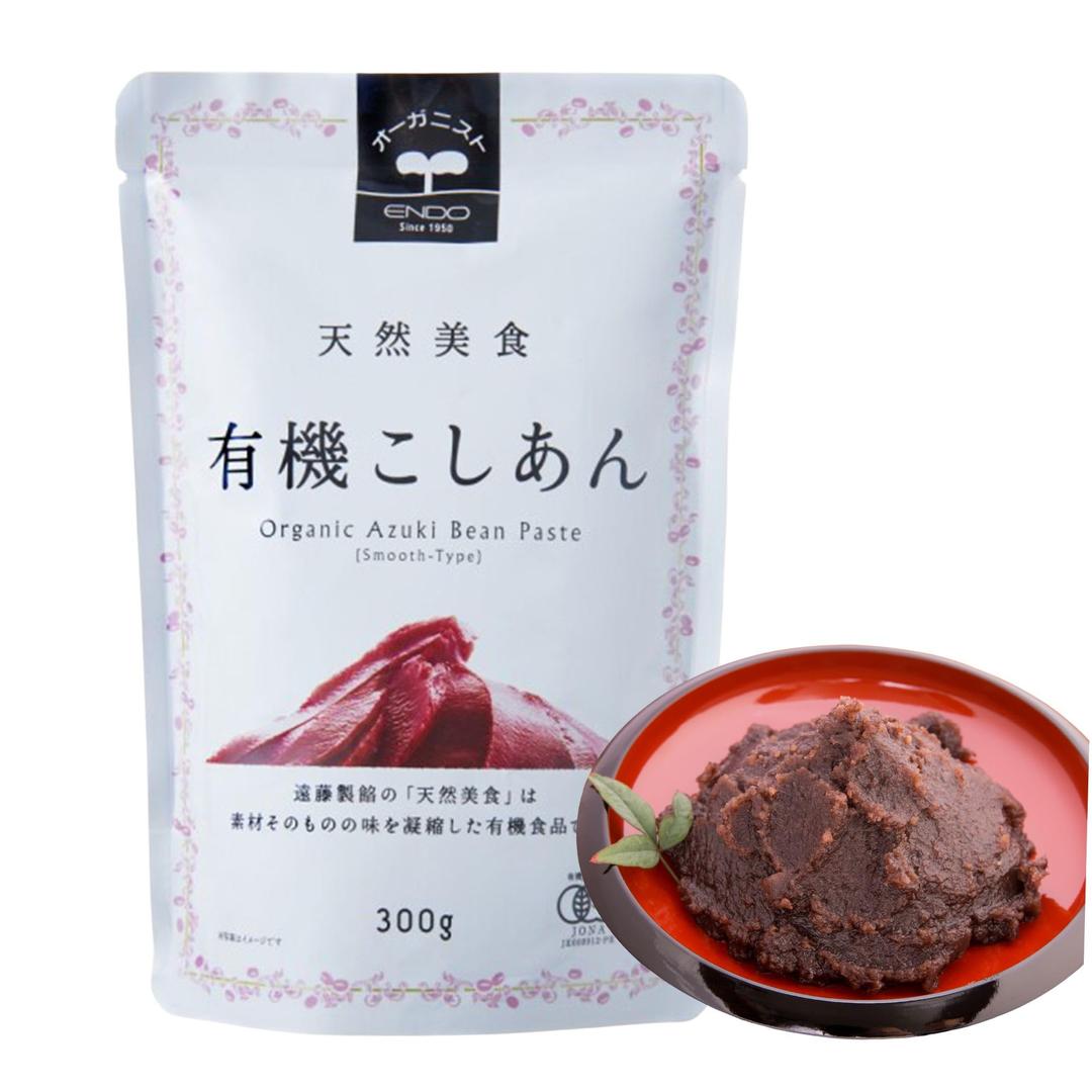 Organic Sweet Red Bean Paste Anko 【Endo Seian】, Koshian, for Japanese sweets 300g Made in Japan (KOSHIAN Strained Red Bean Paste, Pack of 1)