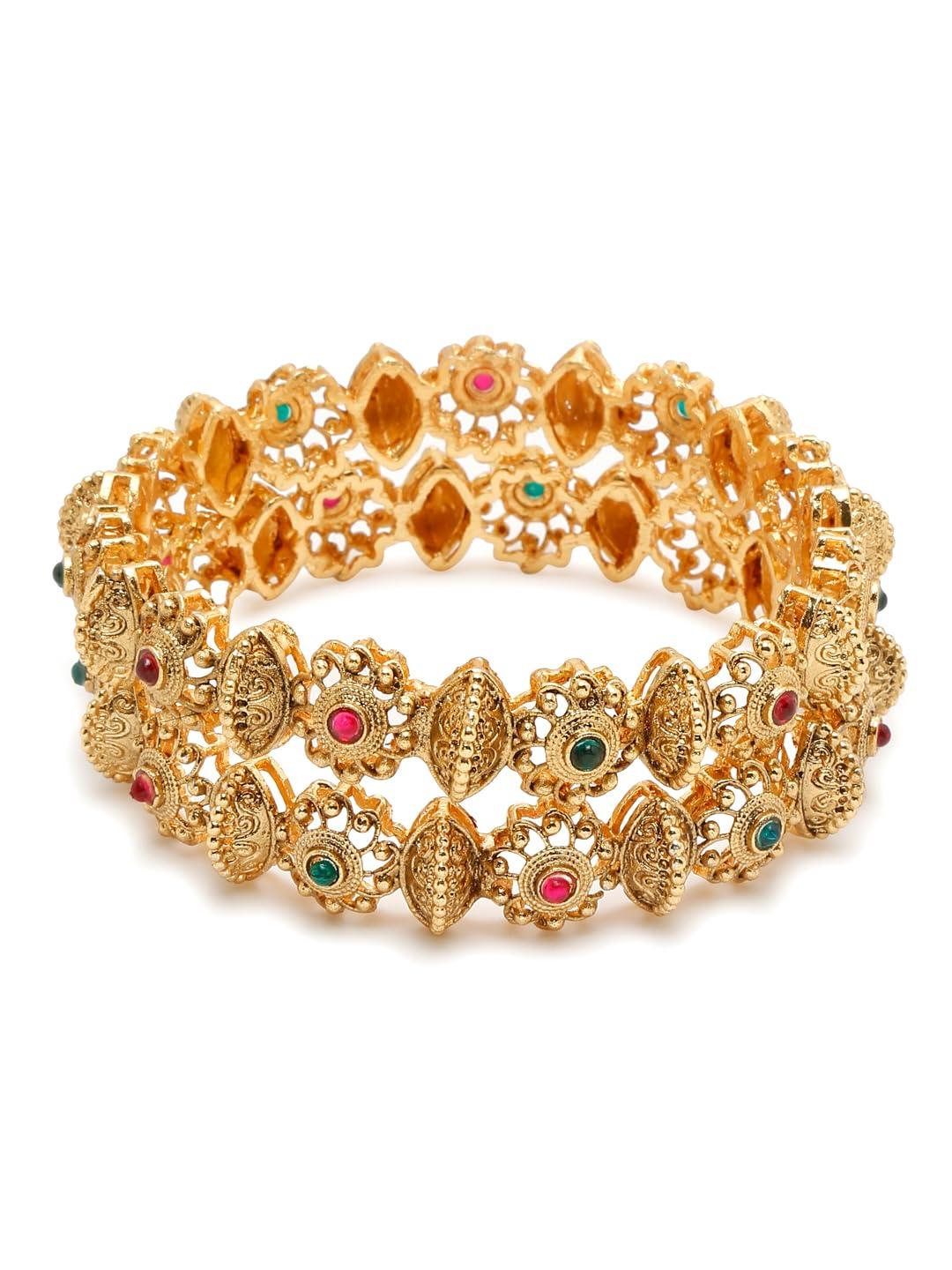 YouBella Jewellery for Women Gold Plated Bracelet Bangles for Women