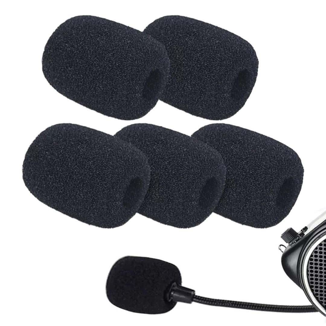 Headset Microphone Covers Foam, Lapel Headset Microphone Windscreen Sponge Foam Microphone Windscreen Mini Foam Cover for Variety of Headset Microphone Noise Reduction (5pcs)