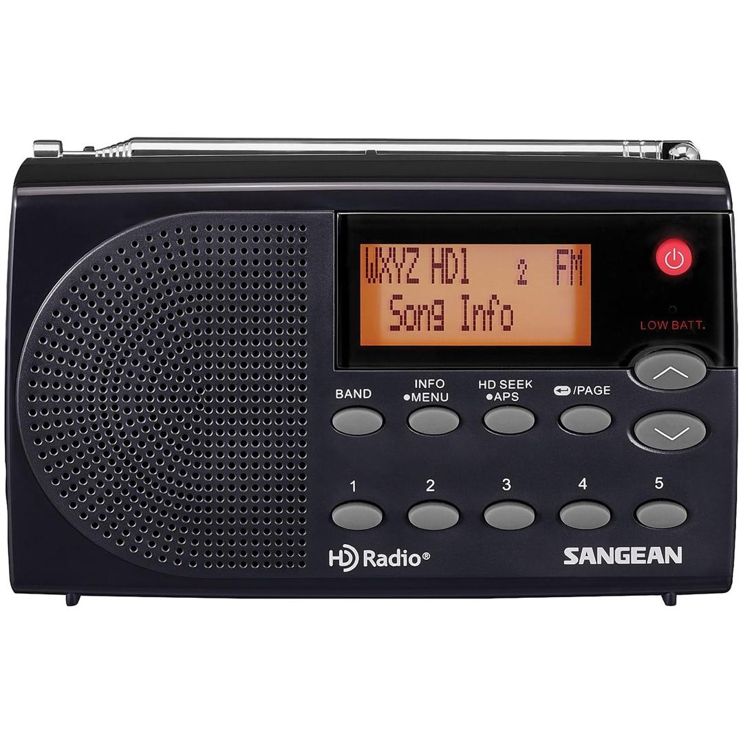 SangeanHDR-14 HD Radio/FM Stereo/AM Portable Radio, standart , Black